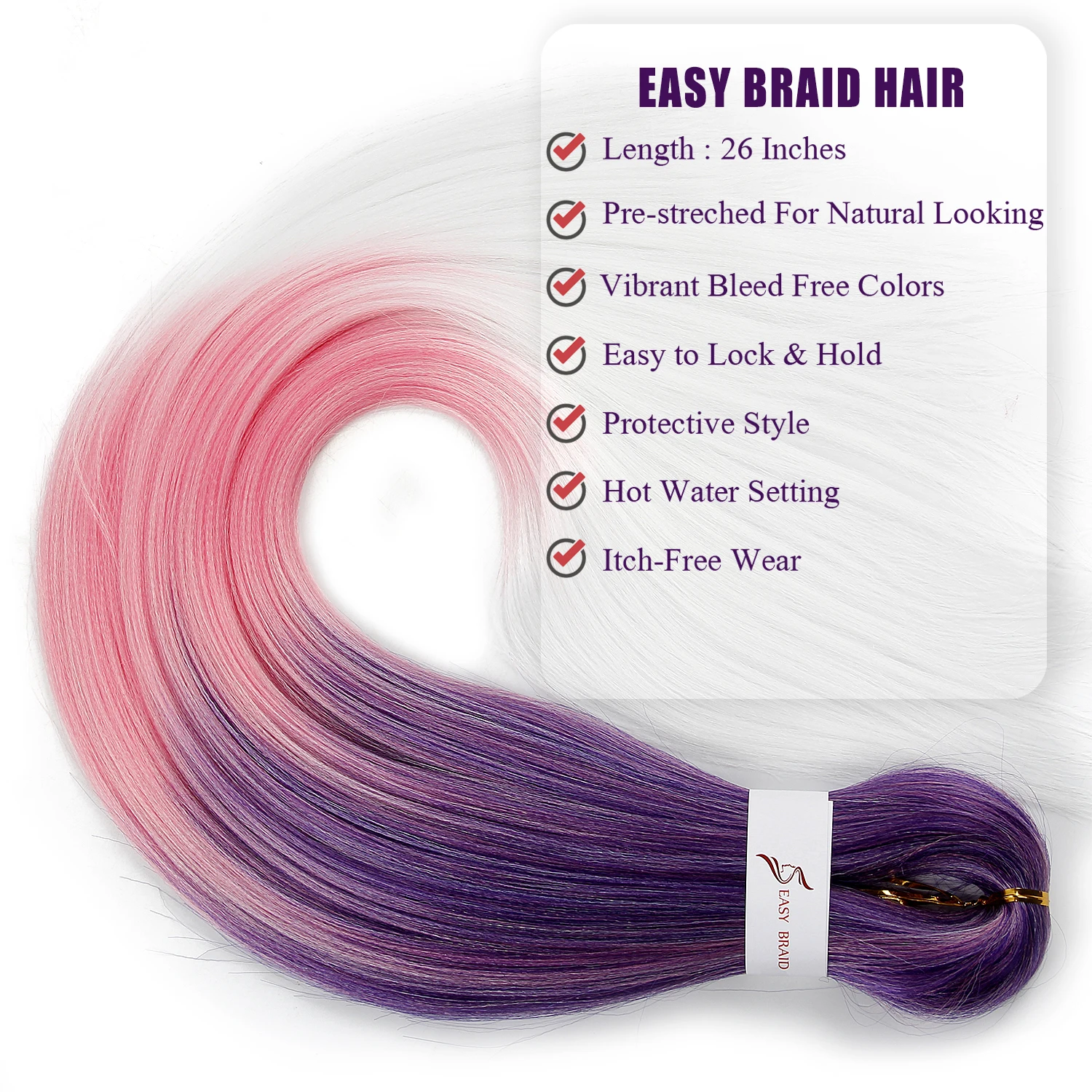 Easy Jumbo Braids Hair Box Braids Hair Pre Stretched Braiding Hair Synthetic Extension 26