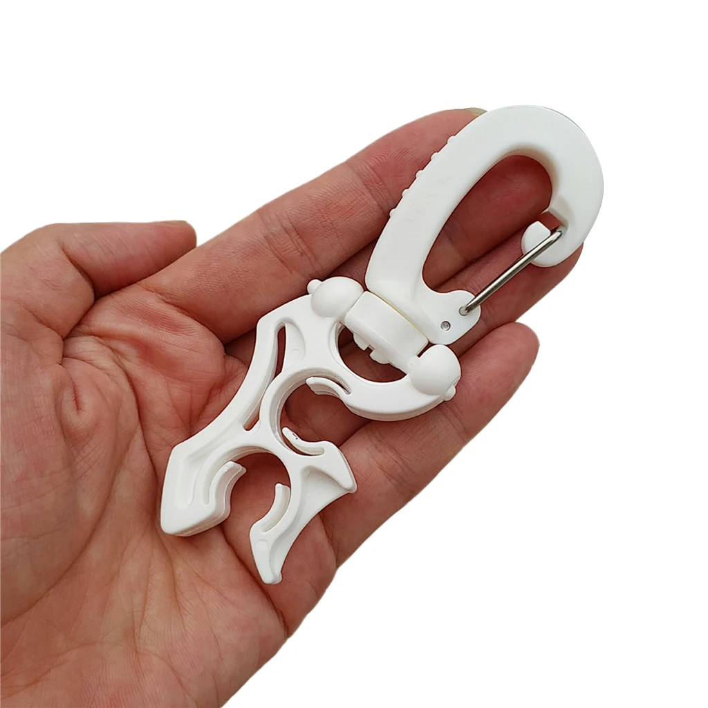 Scuba Diving Double Hose Holder Keeper Regulator Octopus Retainer BCD Clip for Underwater Dive Snorkeling - White