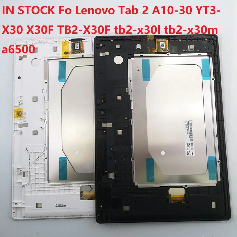 Lcd Touch Screen Digitalizador com Moldura Painel de Exibição para Lenovo Tab A1030 Yt3-x30 X30f Tb2-x30f Tb2-x30l T3-x30m A6500 10.1