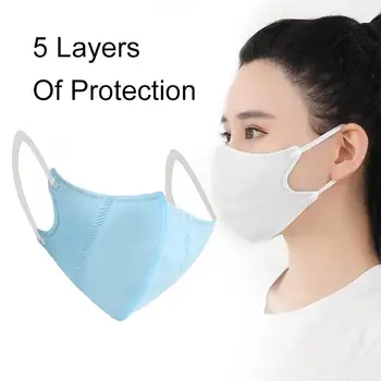 

5Pcs Disposable 5-layer Breathable Anti Dust Fog Mouth Face Protective Mask