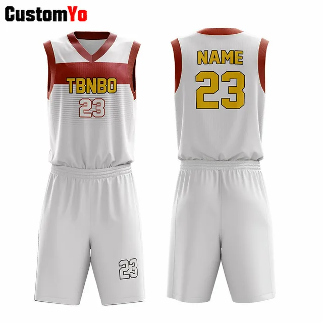 sublimation white jersey basketball