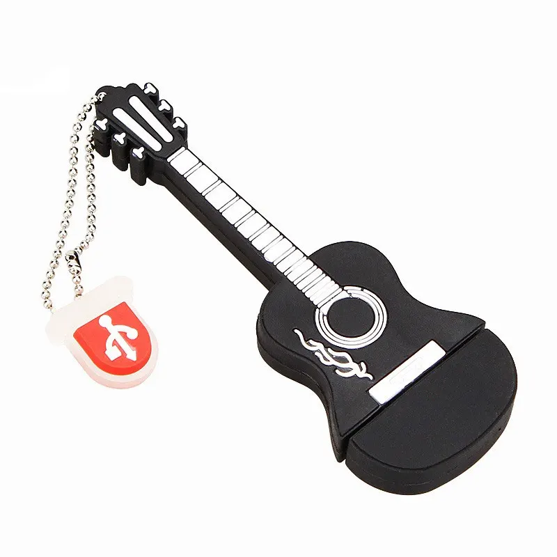 USB флэш-память Мини гитара, ручка, флешка USB 2,0 4 ГБ 8 ГБ флеш-накопитель 16 ГБ 32 ГБ 64 Гб 128 ГБ Мультяшные инструменты usb палка