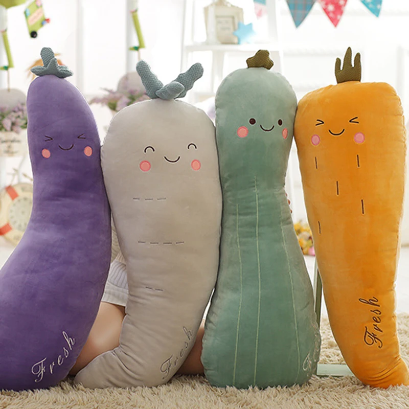 Cuite long large Fruit and Vegetable Cushion Office noon break plush throw pillow Sleep rest Cartoon pillow toy girl gift