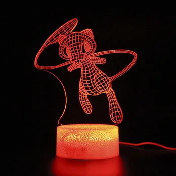 

Pokemon Japan Anime PKM Mewtwo Remote Control Lamp Illusion 3D Sleep Light Party Decoration Touch Nightlight Kids Sleep Lamp