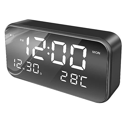 

2019 LED Chord Music Alarm Clock Time Week Date Display Temperature Display 24/12 hour adjustable volume USB Digital Alarm Clock