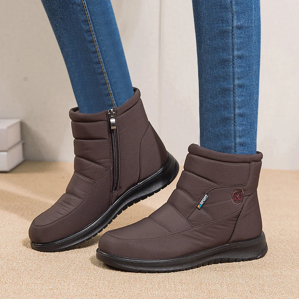 Europe Plus Size 43 Winter Snow Boots Women ANKLE Botas De Mujer Fashion Flat Women Shoes Casual Keep Warm Short Women Boots