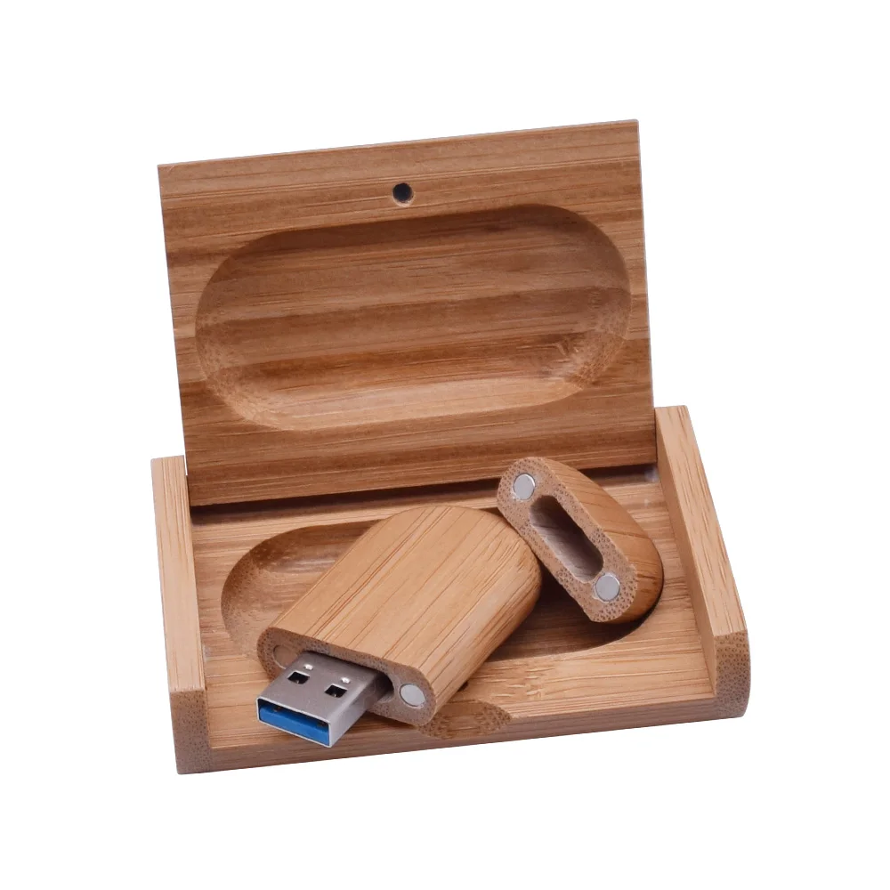 Эллиптическая форма деревянная память USB с коробкой флэш-накопитель 3,0 Пользовательский логотип ручка-накопитель 64 Гб 128 ГБ 32 ГБ Флешка свадебная фотография - Цвет: Carbonizedwithbox3.0