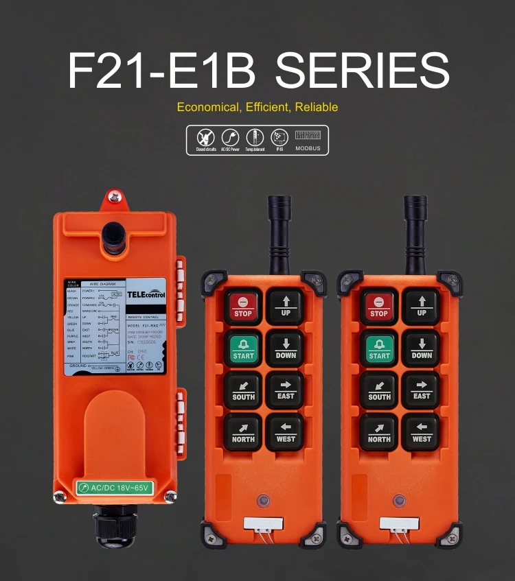 Промышленный кран с дистанционным управлением, Лер F21-E1B, беспроводные переключатели для управление подъемного крана, подъемный кран AC 380V 220V 36V 12V 24V