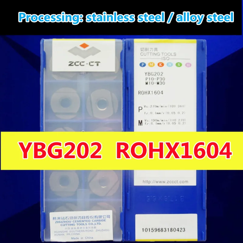 YBG202  ROHX1604  10pcs/set 100%original ZCC.CT insert YBG202=M10-M30 Processing: stainless steel / alloy steel manual pipe bender