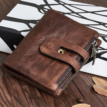 

genuine leather wallet for men luxury cow skin