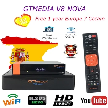 

GTmedia V8 Nova Satellite TV Receiver 1080P HD Built in Wifi 2Years Europe Cline for Spain DVB-S2 H.265 freesat V8 NOVA tv box