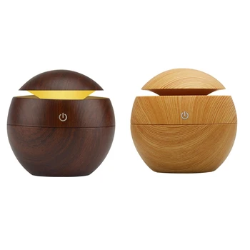 

2 Pcs USB Aroma Humidifier ESSential Oil Diffuser Ultrasonic Cool Mist Humidifier Air Purifier 7 Color Change LED Night Light fo
