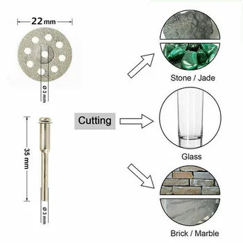

Glass Cutting Wheel Stone Cutter Replacement Part Rotary Tool 3mm Mandrel