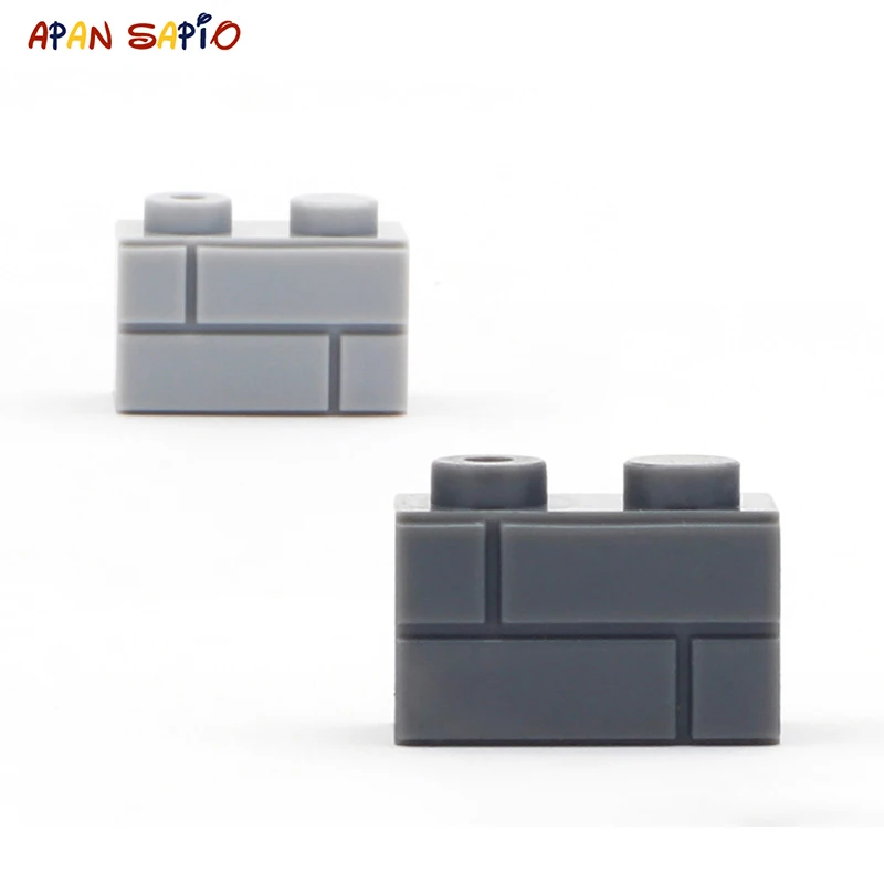 

100PCS DIY Building Blocks Thick wall Bricks 1x2 Dots Educational Creative Size Compatible with lego bricks Toys for Children