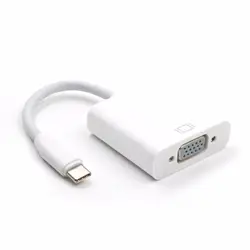 Тип C USB-C к женскому VGA Кабель-адаптер USB-C к VGA адаптер Белый USB 3,1 для Macbook 12 дюймов для проектора Монитор ТВ новый