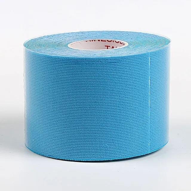 15 Colours Kinesiology Athletic Tape Recovery Sports Cotton Elastic Adhesive Strain Injury Fitness Run Knee Muscle Pain Relief blue