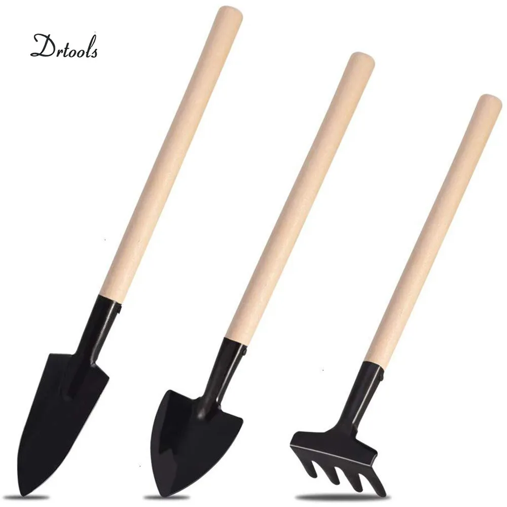 Faxco 8 Pieces 8 Toy Shovels,Mini Shovel Kids Garden Tools,Wooden Handle Beach Shovels Garden Shovels 