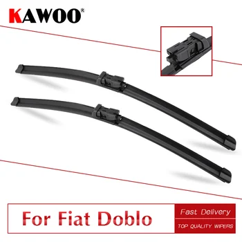 

KAWOO For FIAT Doblo/Doblo Cargo Auto Soft Rubber Wipers Blades 2010 2011 2012 2013 2014 2015 2016 2017 2018 Fit Push Button Arm