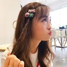 Ya Beads, стиль, Японский Корейский стиль, хипстер, цветочный принт, утконос, зажим, ткань, для взрослых и детей, модели, боковая заколка, головной убор, бутик бар