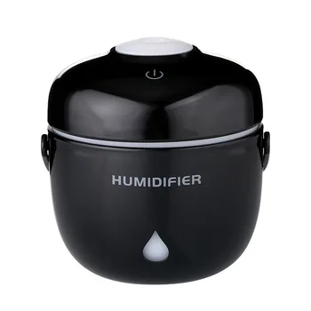 

230ml Humidifier Creative Essential Oil Diffuser USB Rice Cooker Ultrasonic Humidifier with LED Light Office Home Air Freshener