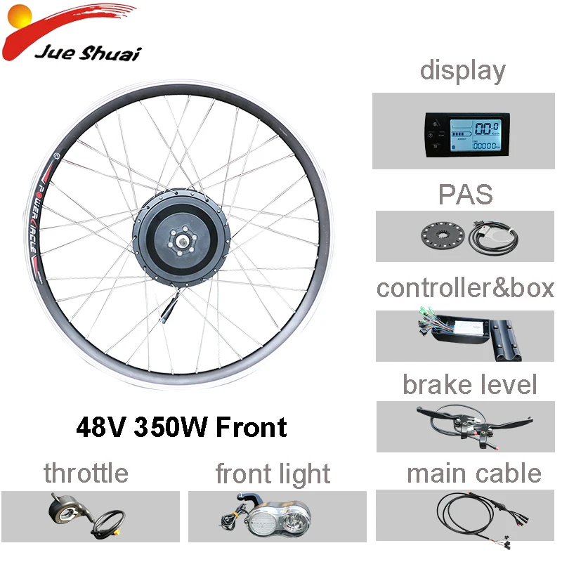 48V350W LCD Front Комплект Ebike 48 В 350 Вт-500 Вт колесо электродвигателя 26''700C переднее и заднее электрическое преобразование велосипедов Комплект Bicicleta Eletrica мотоцикл - Цвет: 48V350W LCD Front