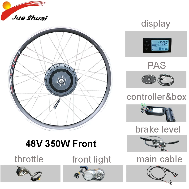 Комплект Ebike 48 В 350 Вт-500 Вт колесо электродвигателя 26''700C переднее и заднее электрическое преобразование велосипедов Комплект Bicicleta Eletrica мотоцикл - Цвет: 48V350W LCD Front