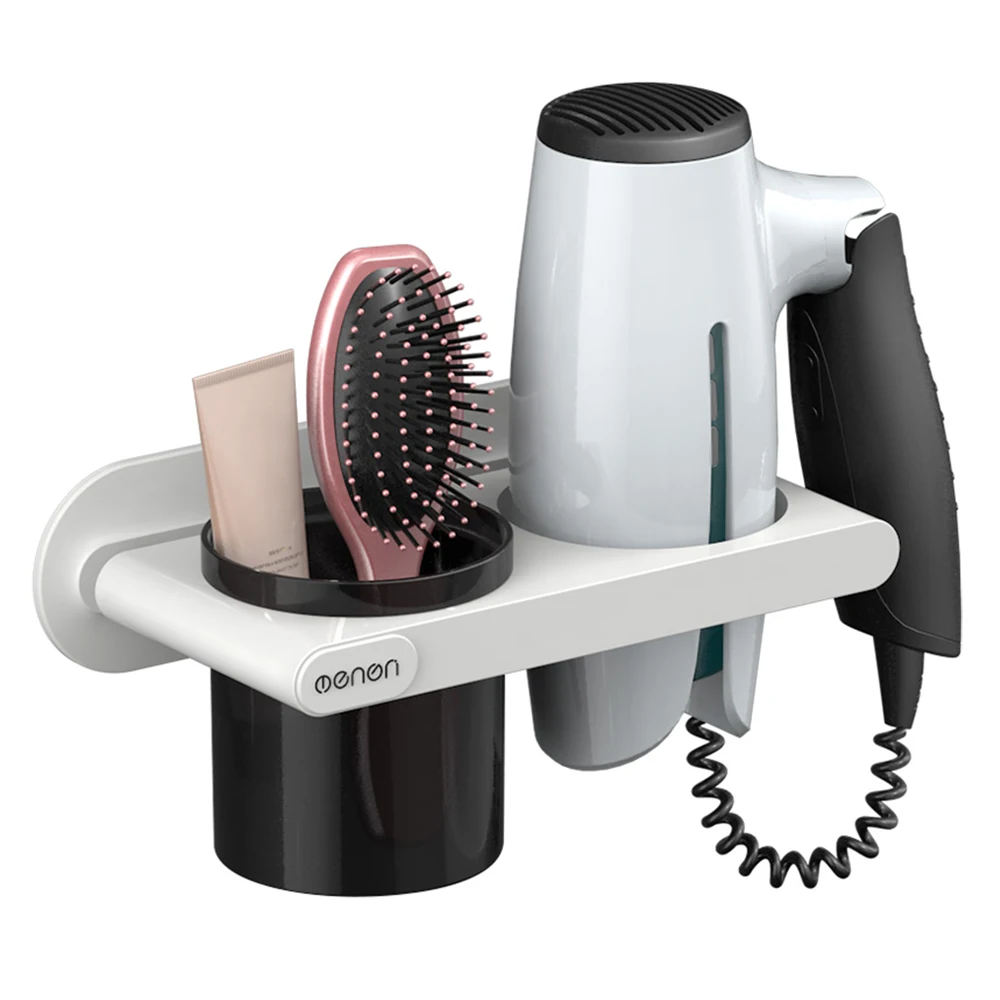 Menen держатель для фена настенный фен для волос подвесной Стеллаж с органайзером для хранения чашек для ванной комнаты