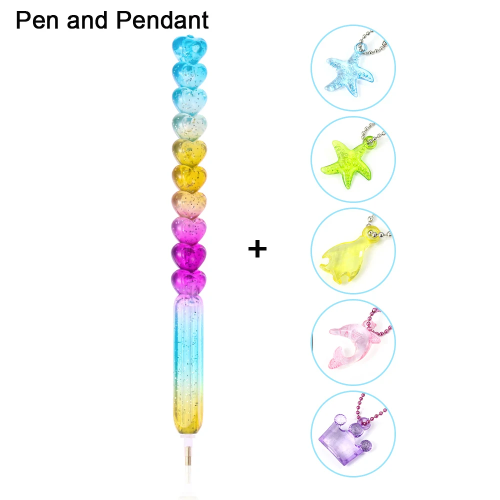 Pen and Pendant 1 шт. Новинка 16 см Алмазная вышивка аксессуары 5D DIY Алмазная точечная ручка-аппликатор живопись крест аксессуары для вышивания - Цвет: Pen and Pendant