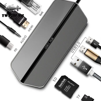 

9 in 1 TYPE-C to HUB usb-c HDMI docking station for Macbook/Huawei Mate Book/P20/xiaomi laptop/Samsung multi-port converter