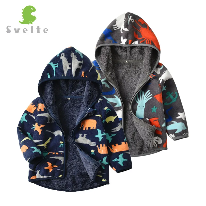 Cena Smukłe dla 2 7 lat dziecko i maluch chłopiec podszewka futro polarowe bluzy kurtki puszyste bluzy chłopiec ubrania z nadrukiem płaszcze na zimę