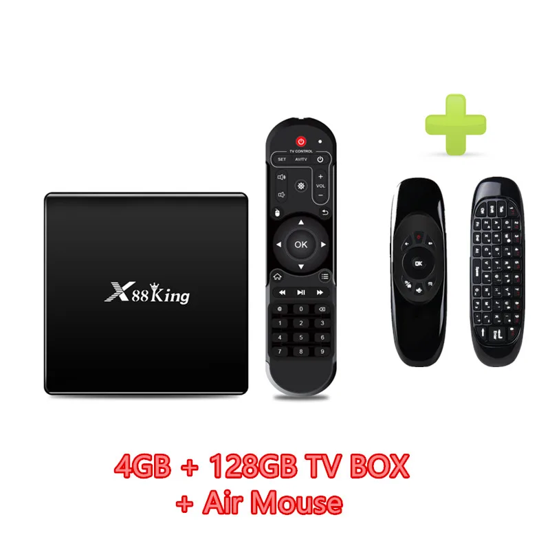 Black TVBOX AirMouse HAAYOT X88 King Smart Android 9,0 ТВ приставка Amlogic S922X 4K ТВ приставка HD 2,4G+ 5G Wifi 1000M LAN USB3.0 Bluetooth 5,0 медиа приставка - Цвет: Black TVBOX AirMouse