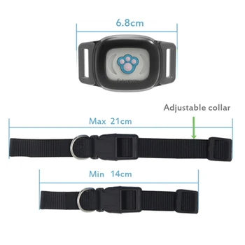 

Smart Waterproof IP67 Pet GPS AGPS LBS Tracking Tracker Collar For Dog Cat AGPS LBS SMS Positioning Geo-Fence Track Device