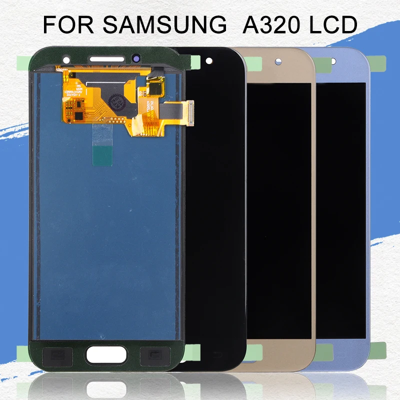 Dinamico оригинальный A320 ЖК дисплей для Samsung Galaxy A3 2017 сенсорный экран дигитайзер