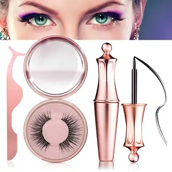 

magnetic eyeliner & magnetic eyelashes kit long lasting waterproof eyeliner with false eyelashes and applicator AD811