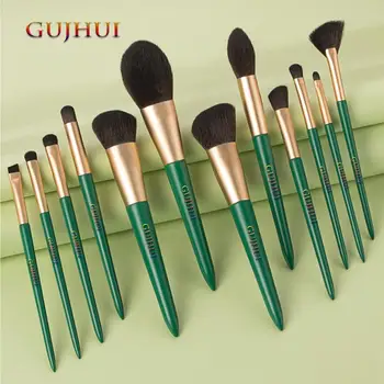 

12pcs Makeup Tools Set Eyebrow Makeup Brush Green