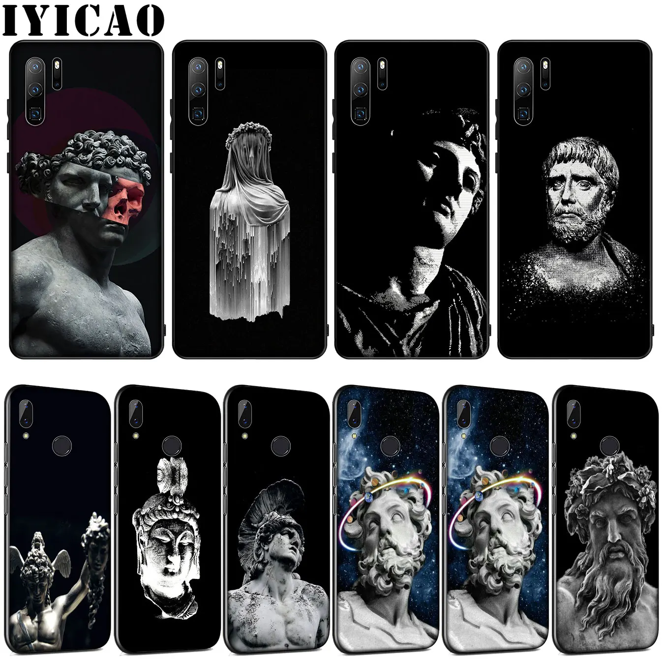 Мягкий силиконовый чехол с изображением статуи Дэвида Ван Гога для Huawei P30 P20 Pro P10 P9