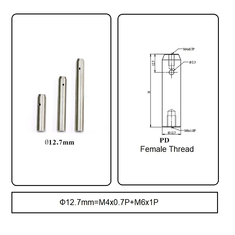 PD Optical Holder Female Thread Prop Stainless Steel Accessories Optical Support Lifting Adjustment Bracket Diameter 12.7mm