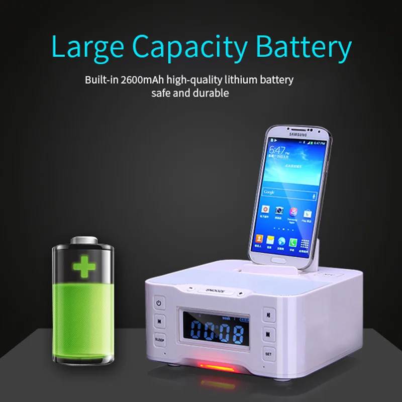 Цифровая Bluetooth Док станция с ЖК дисплеем для IOS Apple iPhone 6 7 8 X samsung xiaomi Android зарядное