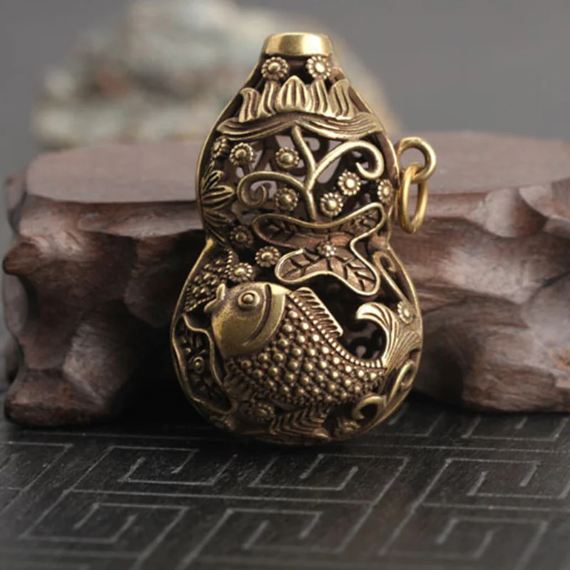 Chinese old collection handwork bronze Vajra statue Key buckle Pendant