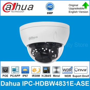 

Dahua Original IPC IPC-HDBW4831E-ASE Original 8MP Dome IP Camera Audio in/out 30M IR Micro SD Card Slot IK10 POE IP67 IK10, PoE