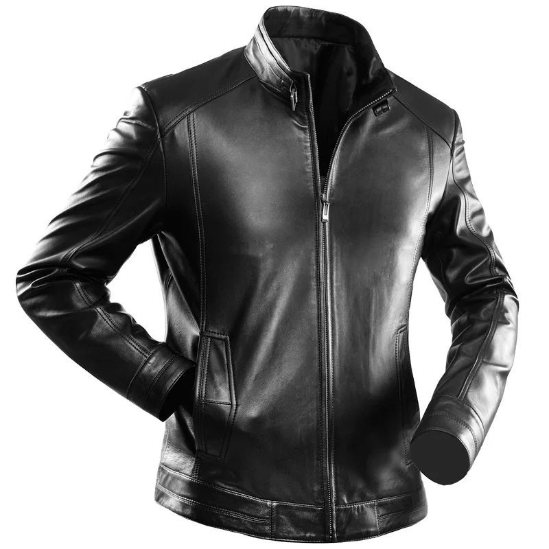 

Genuine Leather Jacket Men Autumn Winter Jacket Men Real Sheepskin Coat Streetwear Motorcycle Jackets Plus Size F-ML-822 MY1775