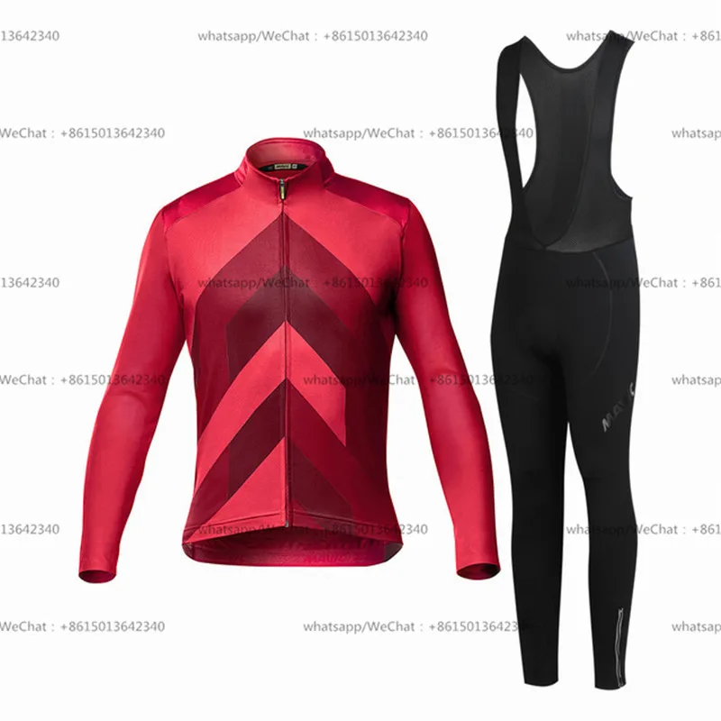 MAVIC одежда для велоспорта Pro Team зимние комплекты с длинным рукавом из теплого флиса для велоспорта - Цвет: winter3