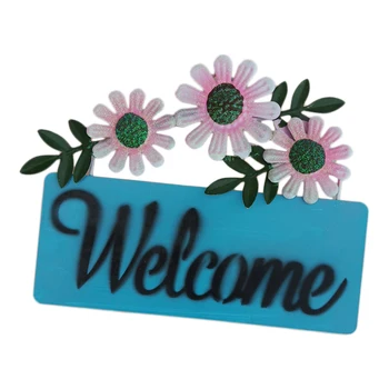 

Sunflower Welcome Sign Decorative Vintage Metal Wall Hanging Home Garden Decor - Welcome Plaque for Front Door, Garden Themed