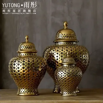 

Simple modern hollow-out general can simple style creative hollow-out general can household creative ceramic furnishing pieces