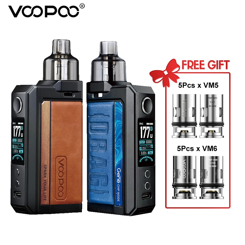 Набор для вейпа VOOPOO DRAG MAX электронная сигарета с магнитным основанием 177 Вт бак PnP 4