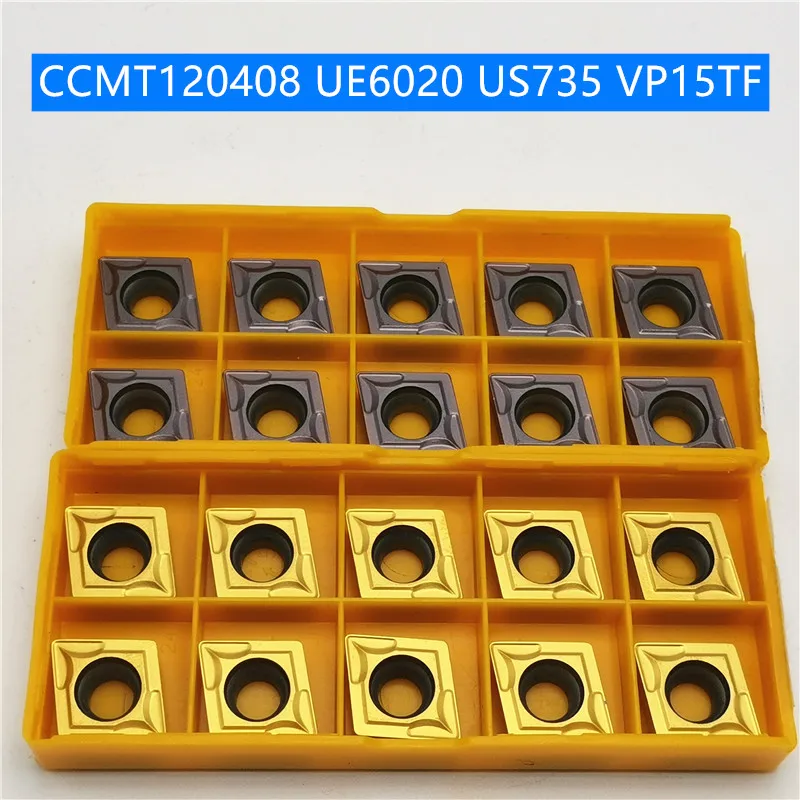 CCMT120408 CCMT120404 VP15TF UE6020 US735 поворотные твердосплавные вставки инструмента Поворотный Фрезерный резак Режущий инструмент для ЧПУ для резки