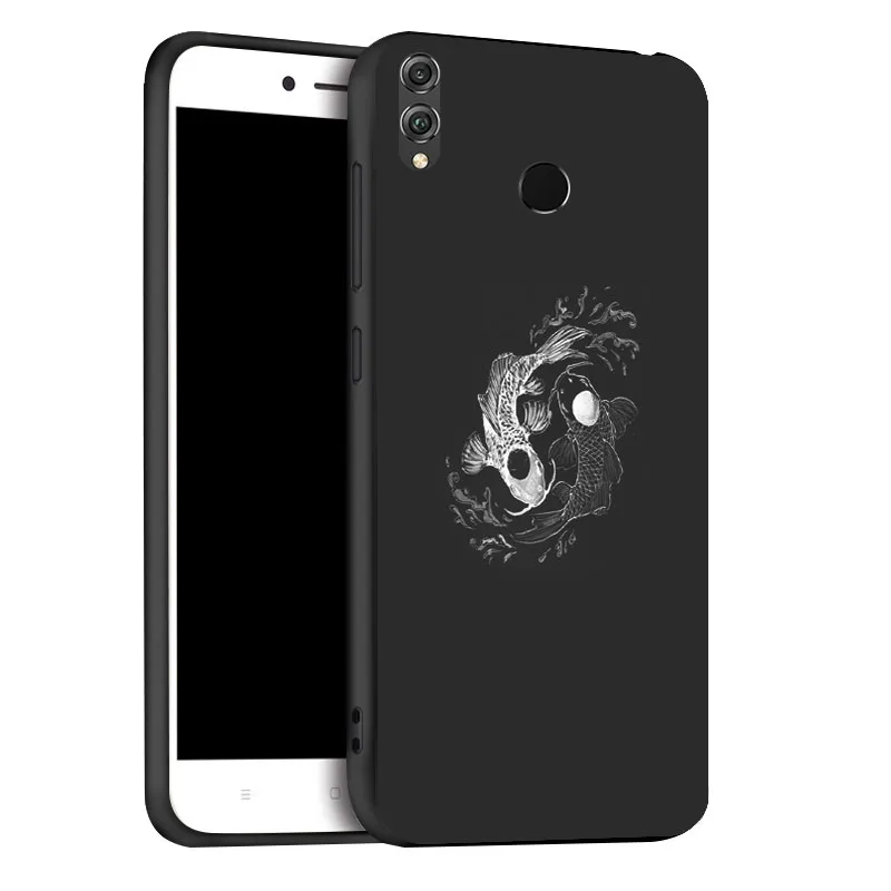 x090 Черный кремниевый Honor 8X Мягкий силиконовый чехол из термопластика чехол для huawei Honor Play 8A 9 10 Lite 3 Honor8X Honor8A Чехлы для крышки Fundas бампер - Цвет: x090