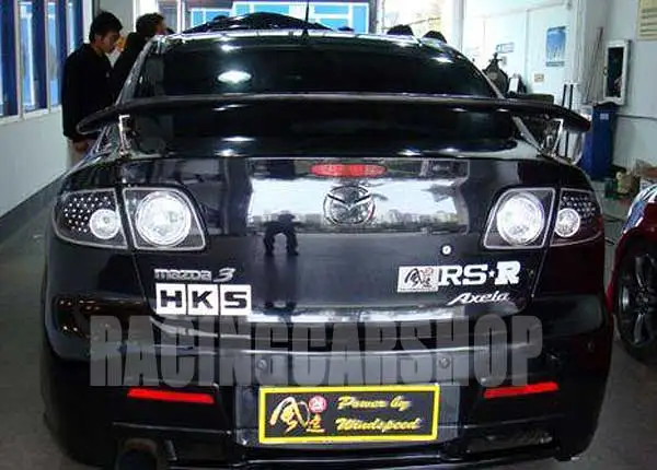 Окрашенные RS Регулируемый стиль спойлер багажника подходит для MAZDA 3 2003-2009 T008F