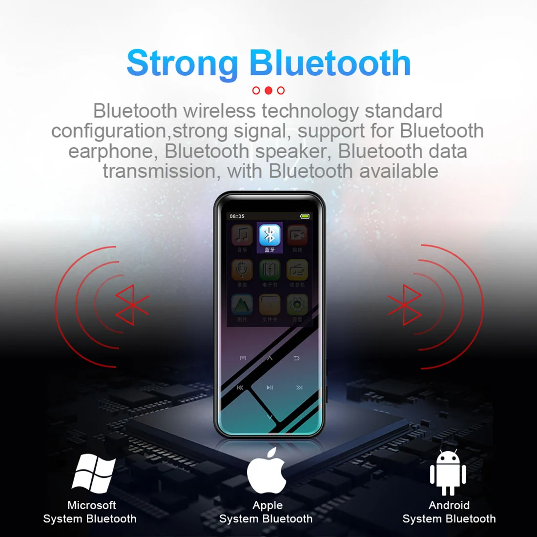 Стерео HIFI MP3 плеер Bluetooth M15 2," 5D сенсорный экран 8G 64G Портативный Walkman музыкальный плеер Медиа диктофон fm-радио
