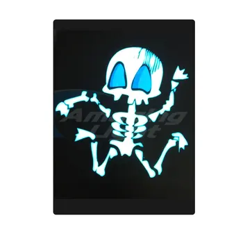 شراء مضحك الرعب حفلة متوهجة تي شيرت مصباح إضاءة ليد تي شيرت الصوت المنشط وامض لوحة إضاءة كهربية تي شيرت